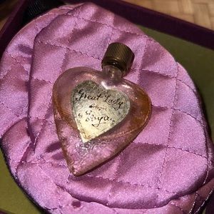 Vintage Mini Great Lady Cologne By Evyan Heart Shape Bottle, Empty